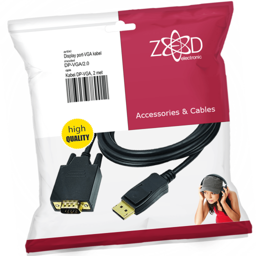KABEL DP-VGA 2m ZED
