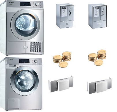 SET MIELE PROF. PRAONICA RUBLJA SA NAPLATOM NA ŽETONE PS7X