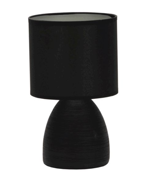 10512 SVJETILJKA STOLNA KERAMIČKA STONE BLACK 10512