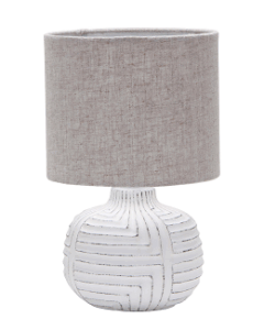 10513 SVJETILJKA STOLNA KERAMIČKA KNIT WHITE 10513