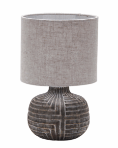 10514 SVJETILJKA STOLNA KERAMIČKA KNIT BROWN 10514