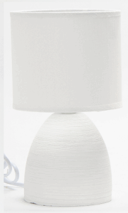 001476 SVJETILJKA STOLNA KERAMIČKA STONE WHITE 001476