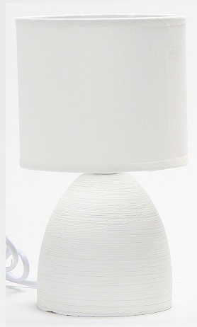001476 SVJETILJKA STOLNA KERAMIČKA STONE WHITE 001476
