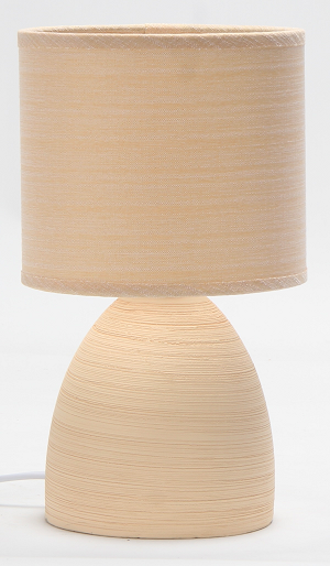 001477 SVJETILJKA STOLNA KERAMIČKA STONE BEIGE 001477