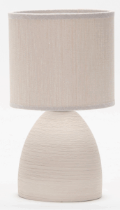 001478 SVJETILJKA STOLNA KERAMIČKA STONE LIGHT BROWN 001478