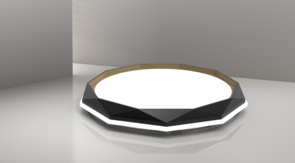 10634 PLAFONJERA LED VALENTINA D500 36W 2160LM 4000K BLACK 10634