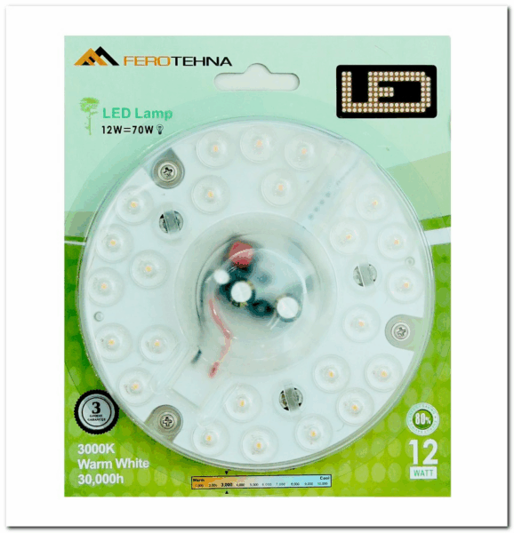 LED MODUL 12W 950LM 3000K DIA122 00001410