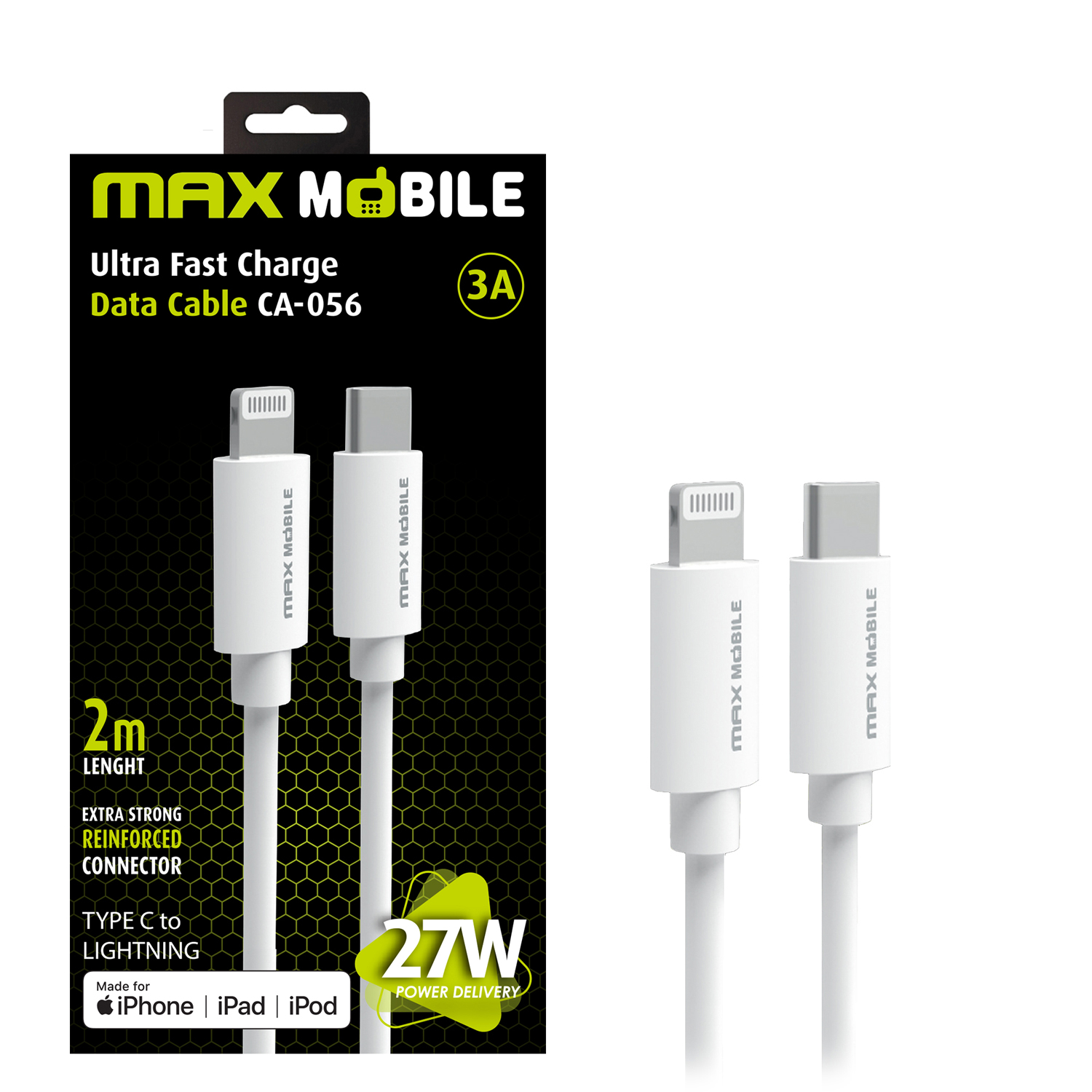 CA-056 KABEL USB LIGHTNING iPHONE-TYPE C MAXMOBILE CA-056