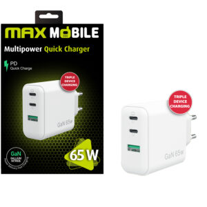 UTR2076-QP PUNJAČ KUĆNI 1xUSB-A 2xUSB-C MAXMOBILE UTR2076-QP
