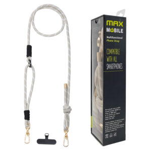 VEZICA 8MM BEŽ VEZICA ZA MOBITEL MAXMOBILE 8mm BEŽ/ZLATNO-BIJELA