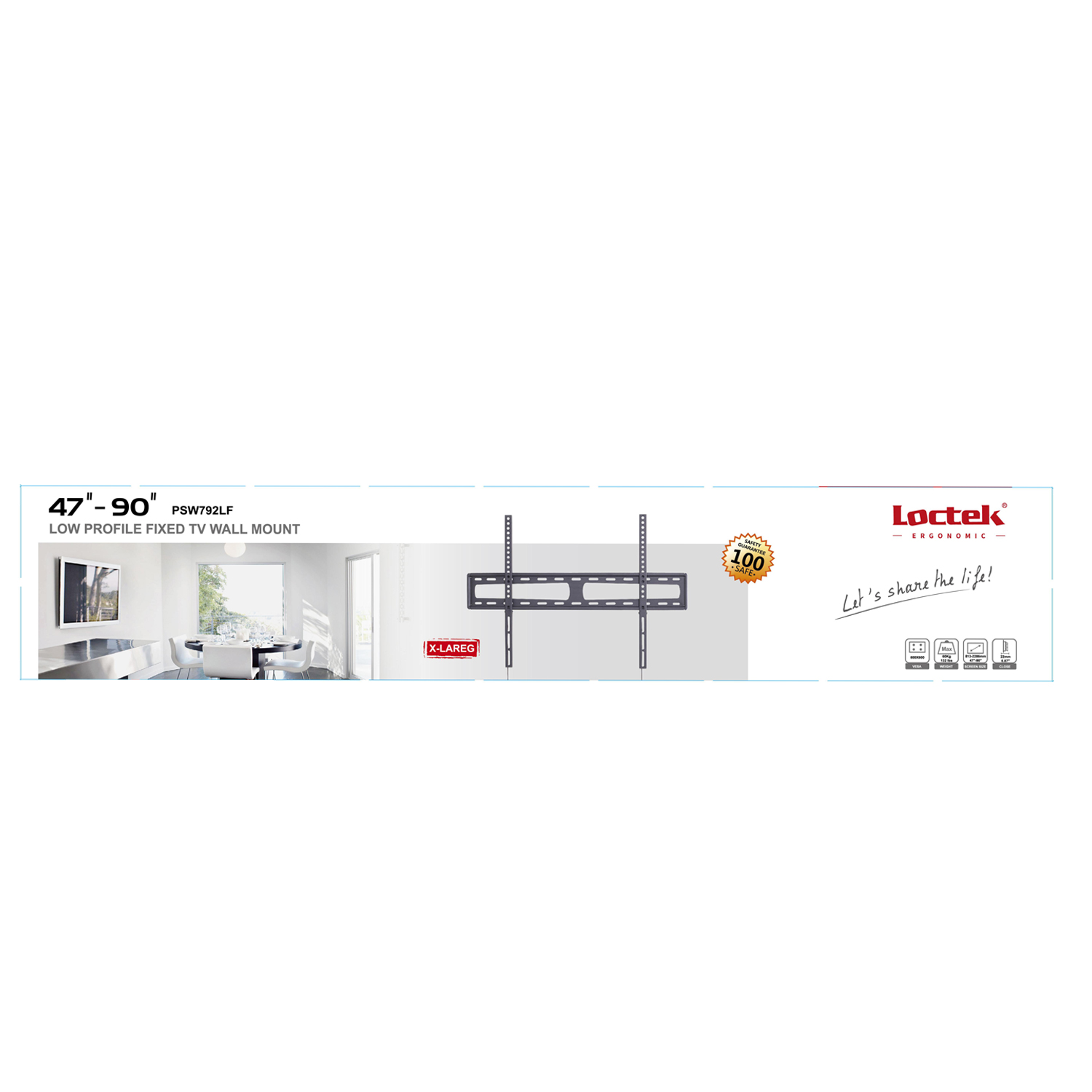 PSW-792LF NOSAČ TV ZIDNI LOCTEK PSW-792LF