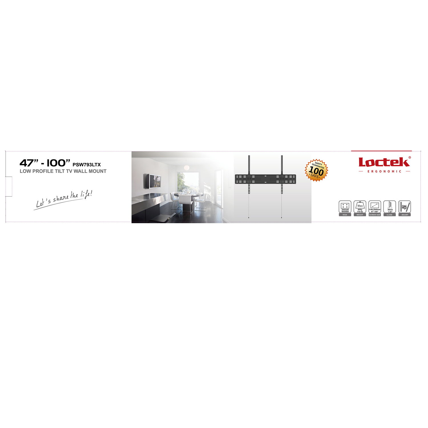 PSW-793LTX NOSAČ TV ZIDNI LOCTEK PSW-793LTX