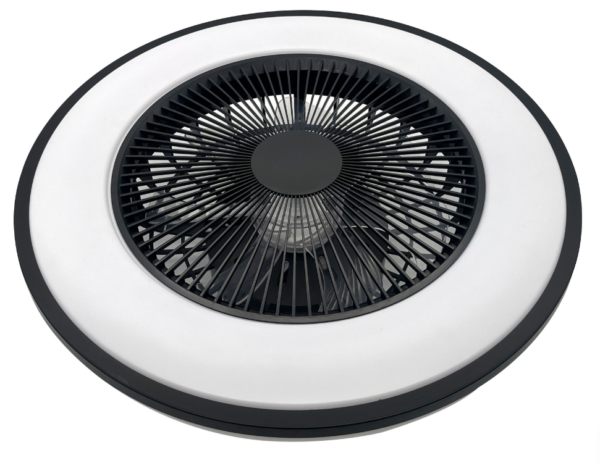10886 VENTILATOR STROPNI LED NATALIE 486mm 48W 2600-4800lm 3000-6500K BLACK + REMOTE C
