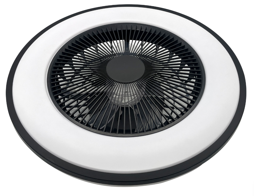 10886 VENTILATOR STROPNI LED NATALIE 486mm 48W 2600-4800lm 3000-6500K BLACK + REMOTE C