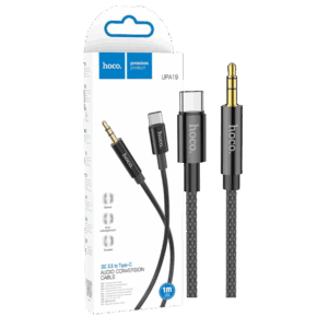 UPA19BLACK KABEL HOCO USB TYPE C / 3,5 mm, 1m