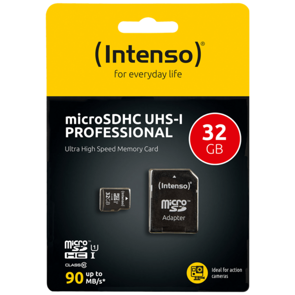 MICROSD32GBPRO MICRO SD KARTICA 32 GB s adapterom INTENSO UHS-I PRO