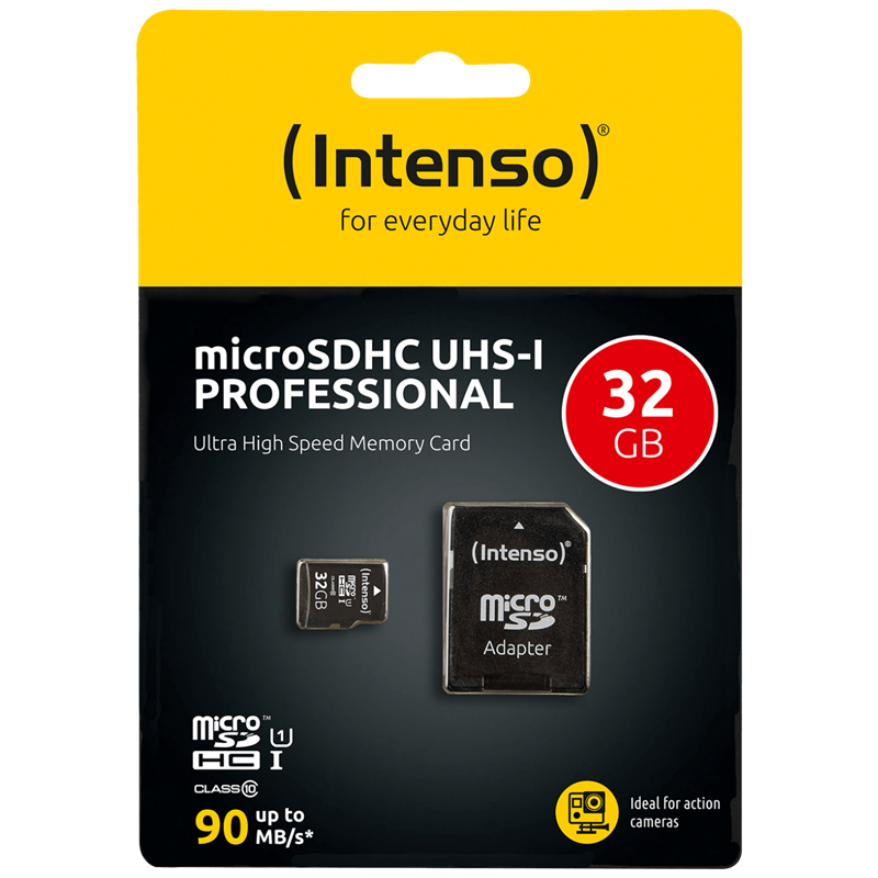 MICROSD32GBPRO MICRO SD KARTICA 32 GB s adapterom INTENSO UHS-I PRO