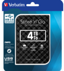 63923 EXTERNI HARD DISK VERBATIM Store'n'Go 2,5" 4TB crni
