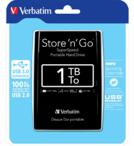 34800 EXTERNI HARD DISK VERBATIM Store'n'Go 2,5" 1TB crni