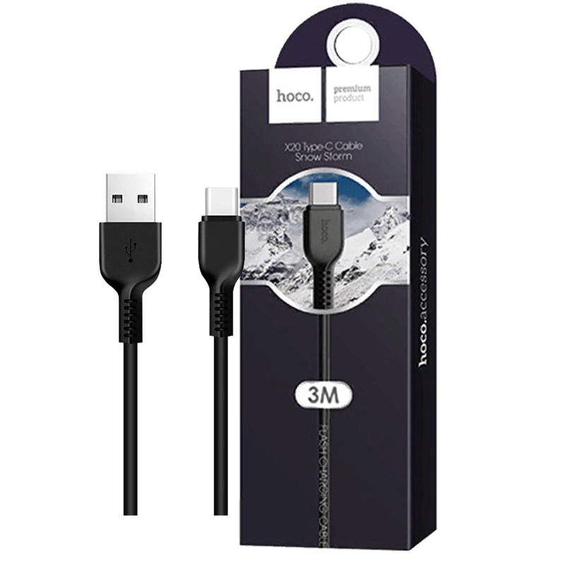 X20FLASHTYPEC3M KABEL USB TYPE C ZA SMARTPHONE HOCO X20 FLASH 3m