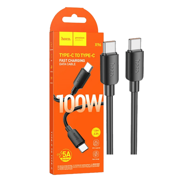 X96HYPER100WBLACK KABEL USB TYPE C ZA SMARTPHONE HOCO X96 HYPER 100W crni