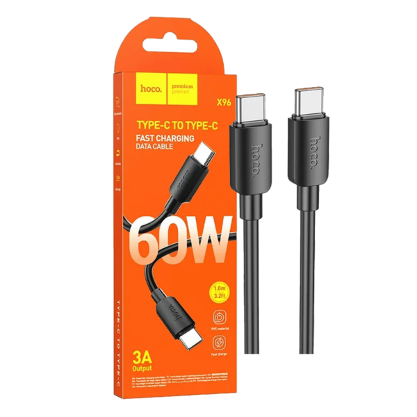X96HYPER60WBLACK KABEL USB TYPE C ZA SMARTPHONE HOCO X96 HYPER 60W crni