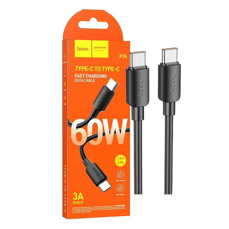 X96HYPER60WBLACK KABEL USB TYPE C ZA SMARTPHONE HOCO X96 HYPER 60W crni