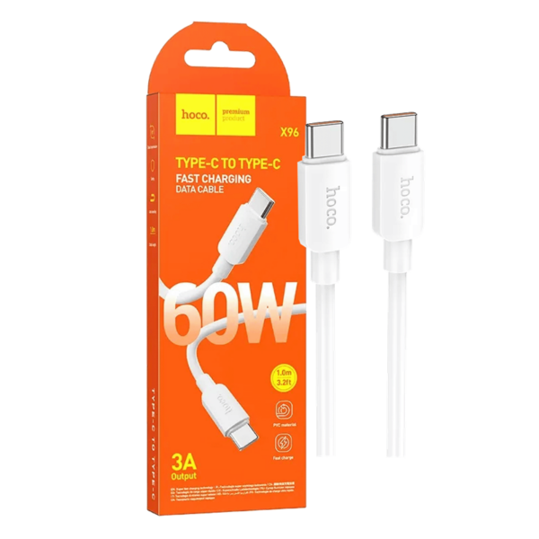 X96HYPER60WWHITE KABEL USB TYPE C ZA SMARTPHONE HOCO X96 HYPER 60W bijeli