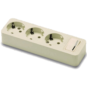 2623-PK3/1.5 PRODUŽNI KABEL 3 UTIČNICE, 1,5 m, PREKIDAČ, BIJELI 1,5 mm2 2623-PK3/1.5