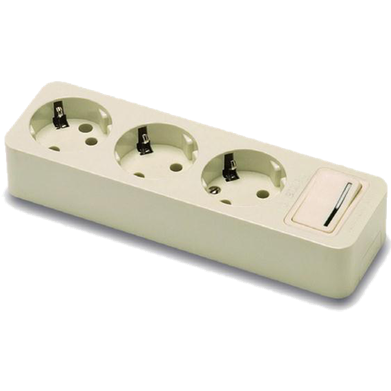 2623-PK3/1.5 PRODUŽNI KABEL 3 UTIČNICE, 1,5 m, PREKIDAČ, BIJELI 1,5 mm2 2623-PK3/1.5