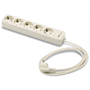 2625-PK5/1.5 PRODUŽNI KABEL 5 UTIČNICA, 1,5 m, PREKIDAČ, BIJELI 1,5 mm2