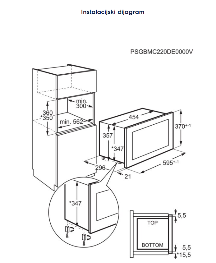 947608742 MIKROVALNA PEĆNICA ELECTROLUX KMFE 172TEX UGRADBENA