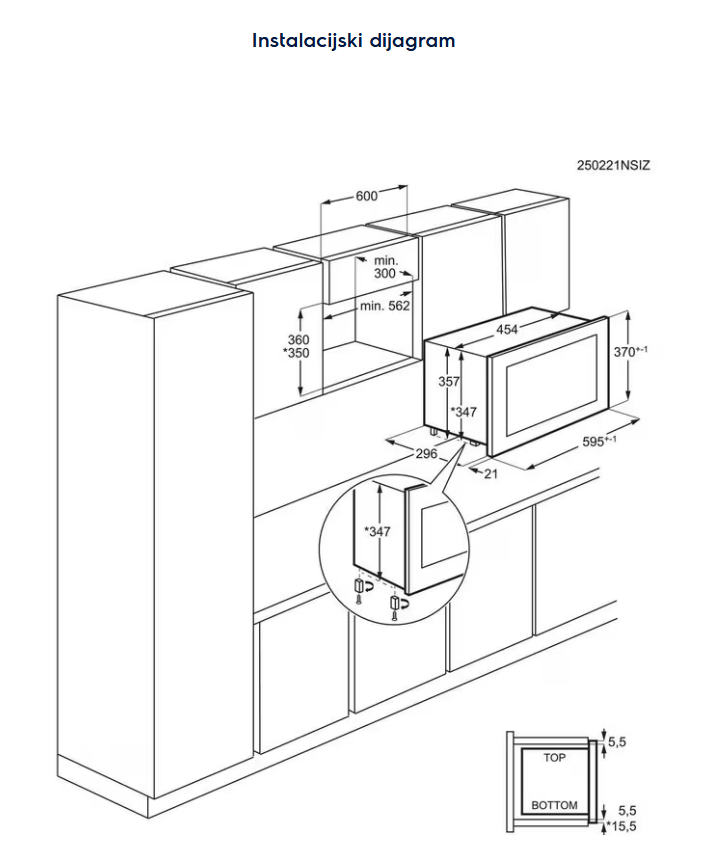 947608742 MIKROVALNA PEĆNICA ELECTROLUX KMFE 172TEX UGRADBENA
