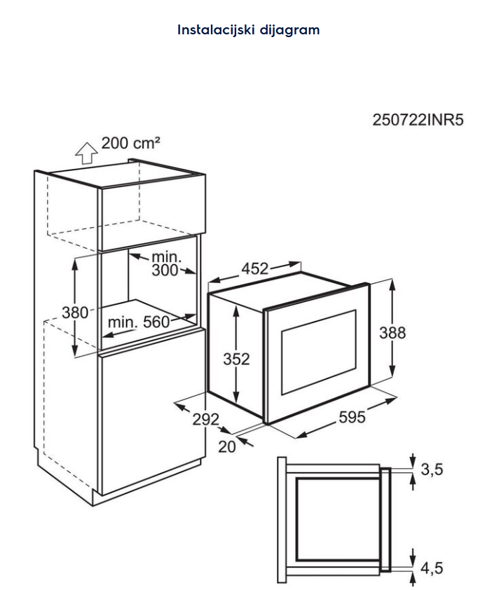 947608769 MIKROVALNA PEĆNICA ELECTROLUX LMS 2203EMK UGRADBENA