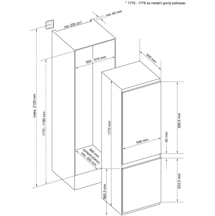 TBFG00 HLADNJAK KONČAR UHC 54 2764 DVN