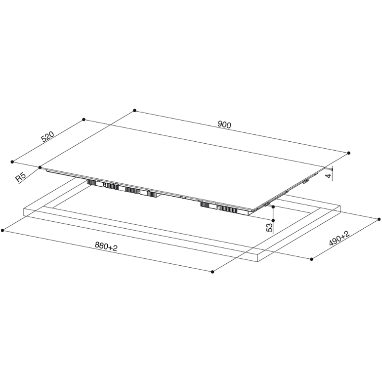108.0604.943 UGRADBENA PLOČA FABER FCH 95 BK KL