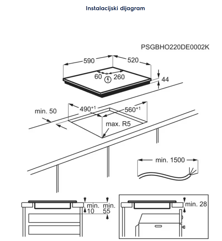 949599286 UGRADBENA PLOČA ELECTROLUX EIS 67453
