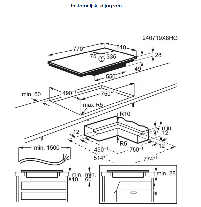 949599333 UGRADBENA PLOČA ELECTROLUX EIS 82453IZ