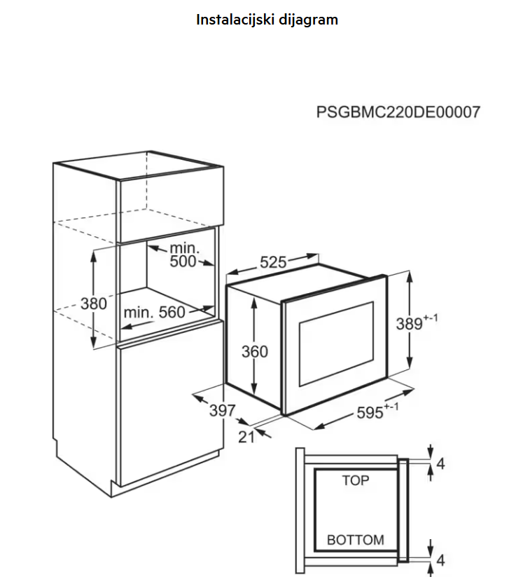 947608858 MIKROVALNA PEĆNICA AEG TB6 SM261EB UGRADBENA