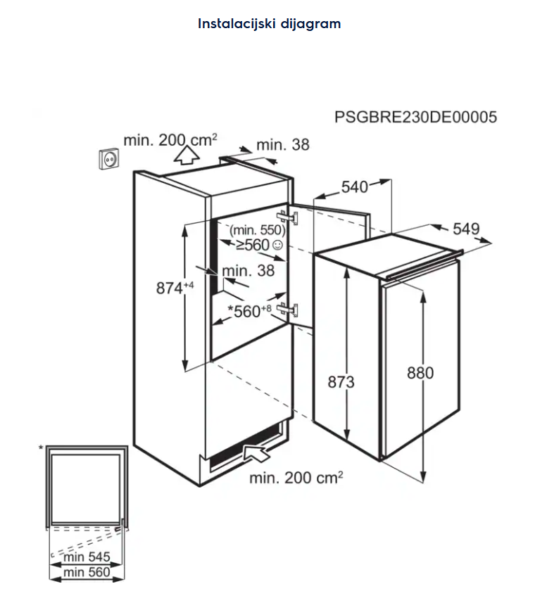 933031106 HLADNJAK ELECTROLUX LFB 2AE88S1