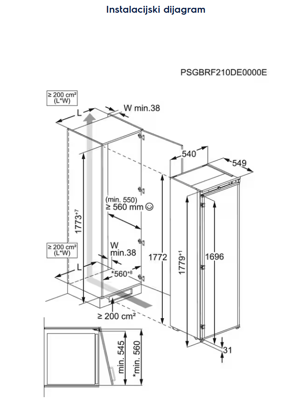 923581340 HLADNJAK ELECTROLUX ERD 6DE18S1
