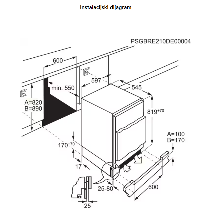 933025106 HLADNJAK AEG OSF 6I82EF