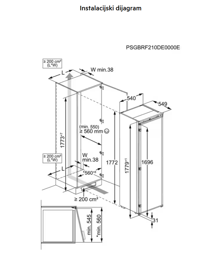 923581344 HLADNJAK AEG TK6 FS181DS