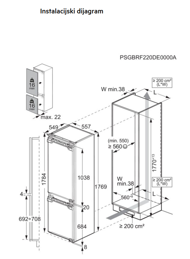 925552000 HLADNJAK AEG TC6 MS18FDF