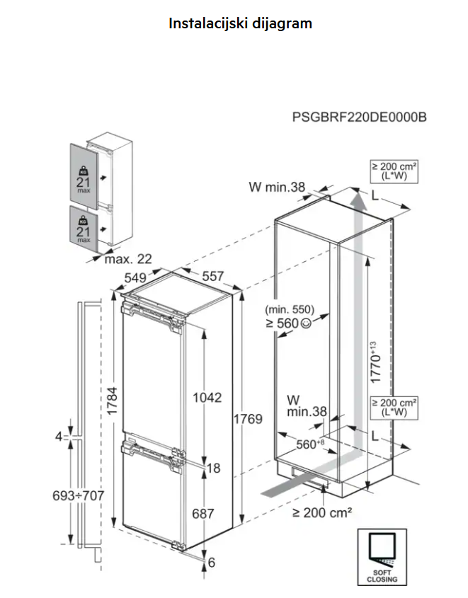 925573003 HLADNJAK AEG TC9 VS181BC