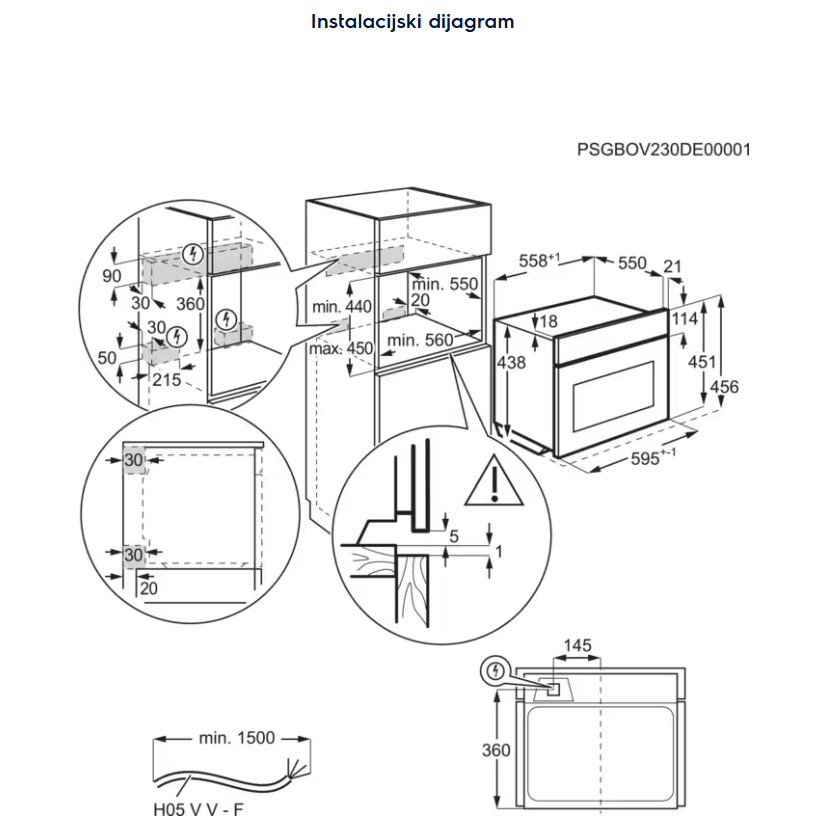 944005265 PEĆNICA ELECTROLUX S MIKROVALOVIMA LVM 6E46Z