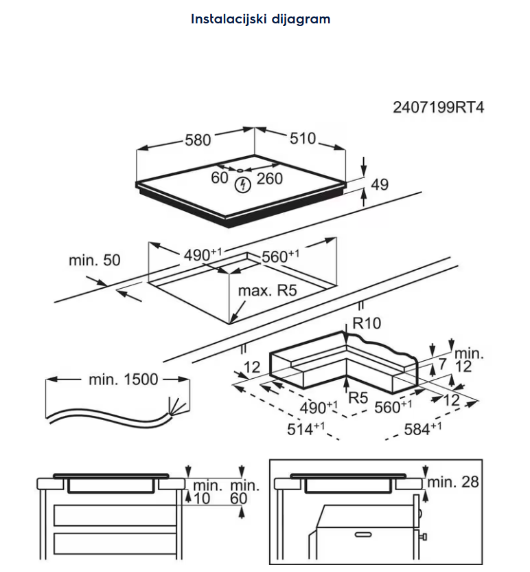 949599557 UGRADBENA PLOČA ELECTROLUX EIS 62453IT