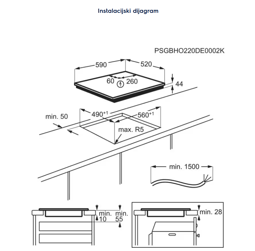 949492866 UGRADBENA PLOČA ELECTROLUX CIV 634