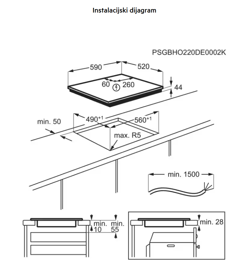 949493039 UGRADBENA PLOČA AEG TO 64IC0SFB