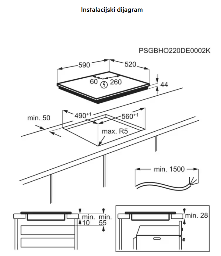 949493017 UGRADBENA PLOČA AEG TN 64IA00FB